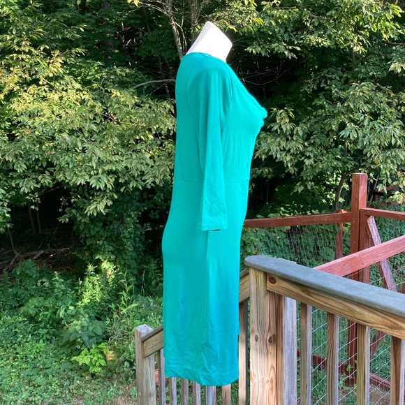Green J Crew cowl neck knit dress size S - Picture 4 of 8